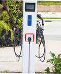 Badass Heavy Duty Ev Charger Cover And Weatherproof Outlet Protector For 86 Type Electrical Jack Plates With Rock Solid Rain Guard Shield built tough for outdoor charging station with cable connected.