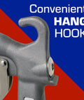 Close-up of the Long John Safety Air Gun with 24 Inch Aluminum Extension, highlighting the convenient hang hook feature.