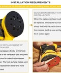 Installation of No Nonsense Replacement Heavy Duty Sanding Pad For DWE6423 6423K DWE6421 6421K And DCW210B Random Orbit Sanders