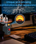 Dope Tube Phono Preamp T4 Plus For MM And MC Turntables, Warm Analog Vacuum Tube Sound, Preamplifier With Headphone Amp, Aux Input, VU Meter, Retro HiFi Vibe For Vinyl Lovers compact gray tube preamp with VU meter and headphone jack