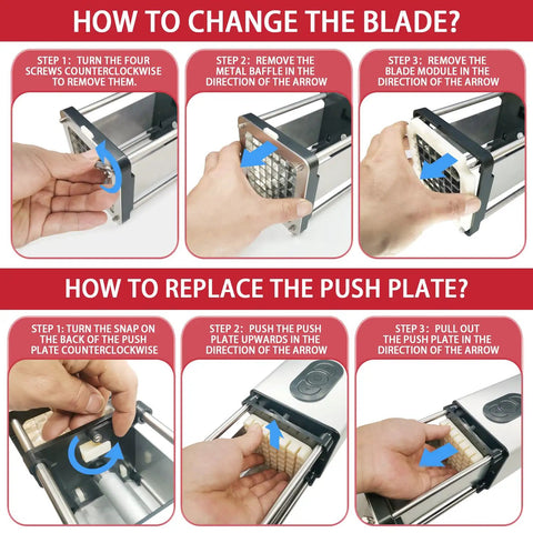 Ditch The Manual Grind With This Rock Solid Electric French Fry Cutter Packing Precision Stainless Steel Blades And Dual 1/2 Plus 3/8 Inch Cuts For Quick Home Or Restaurant Meal Prep Any Day