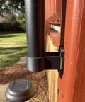 Deck Or Fence Mount For Tiki Torches And 1-1/4-Inch Poles Fits Solar Lights Black Outdoor Torch Bracket installation
