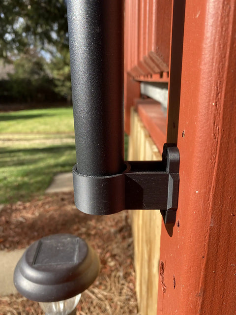 Deck Or Fence Mount For Tiki Torches And 1-1/4-Inch Poles Fits Solar Lights Black Outdoor Torch Bracket installation