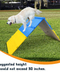 Dog Agility A Frame Training Equipment for Backyard Park and Home Yard Practice with yellow and blue panels