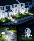 Outdoor Solar Lights Waterproof IP67 3 Lighting Modes Auto On Off 2 In 1 Solar Landscape Light illuminating yard and pathway