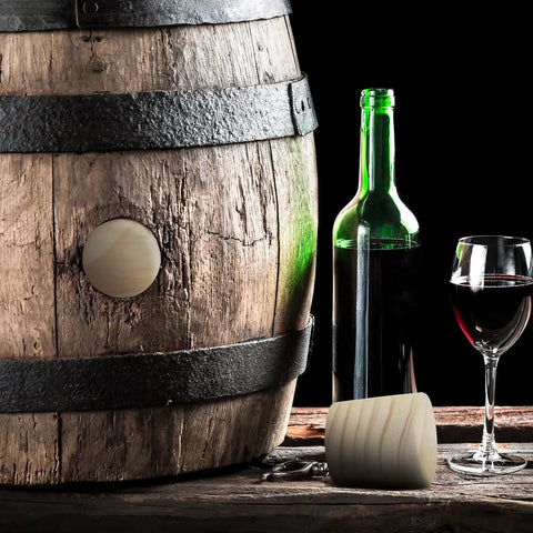 Two Inch Oak Wood Barrel Bung Stopper Set For Wine Whiskey And Beer Bottles Durable Cork Plug Stopper 2 Pack For Tight Seals