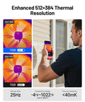 TC002C Duo Thermal Camera With USB-C For iPhone iPad And Android Devices image showing thermal imaging display and use