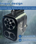 Heavy Duty CCS2 To CCS1 Fast Charger Adapter And EV Charging Converter with 250kW DC Output, waterproof design with rain protection.
