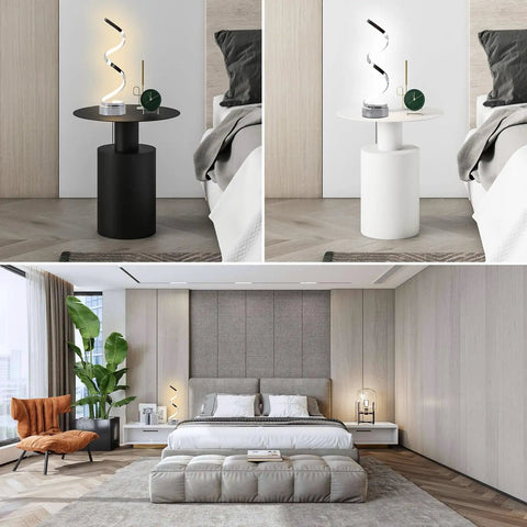 Dope 12W LED Table Lamp With Dimmable Spiral Design And 3 Color Modes Bedside Desk Light In Bedroom Nightstand View