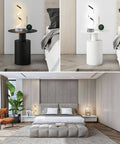 LED Table Lamp Set Of 2, Ultra Sleek Minimalist Dimmable Spiral Desk Lamps With 12W 3 Color Temperature, on nightstands by bed.