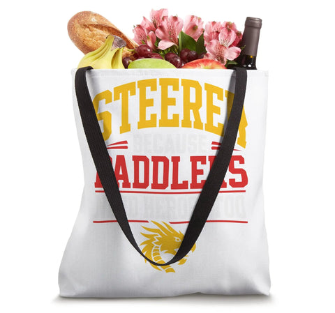 Steersmen Dragon Boat Tote Bag For Paddlers And Crew, Durable 16x16 Inch Practice And Race Day Carryall with groceries inside