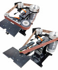 Heavy Duty Belt Sander With Variable Speed And Flip Orientations showcasing motor and sanding belt for woodworking projects