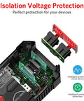 Internal circuit board of Road Trip Ready 300W Pure Sine Wave Car Power Inverter with protection features