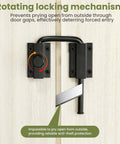 4 Inch U Bolt Door Loop Lock Heavy Duty Security Latch black anti theft privacy bolt installed on wood door