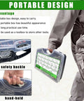 Person holding Stainless Steel Wood Screws Set 1200 Pcs Self Tapping Assortment Kit in portable organizer box