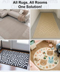 Different rug types on hardwood floors with 12 Pack Rug Tape Gripper For Hardwood Floors Double Sided Reusable Under Rug Tape.