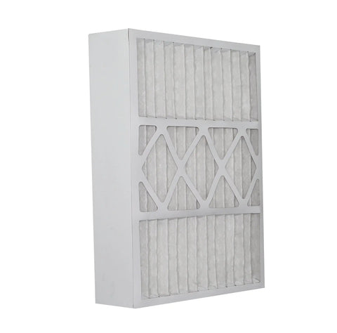 Pleated MERV 11 HVAC Air Filter 16x25x5 2 Pack For Furnace And AC, Dust Busting Filter trapping particles, side angle view