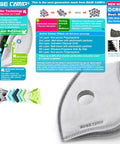 Cross Back Dust Mask For Work And Outdoors, Reusable Breathable Safety Face Mask With Six Activated Carbon Filters diagram