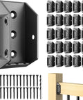 40 Pack Aluminum Deck Railing Brackets Connectors For Fence And Stair Handrails Actual 1.5x3.5 Inch 2x4 Size Heavy Duty Weatherproof Aluminum