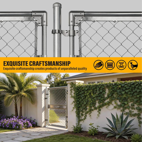 Built Tough Stainless Steel Chain Link Gate Latch With Padlock Hole Fork Latch Gate Hardware For Outdoor Use Rustproof Weather Resistant Easy Install 1 Piece on chain link gate