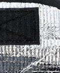 Close-up of Insulated Hydration Bladder Bag for Outdoor Adventures, silver 600D Oxford fabric, showing texture and material