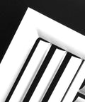 4 Way Aluminum Adjustable Air Diffuser With Curved Blades For Vertical Or Horizontal Air Direction In HVAC Systems, close-up angle
