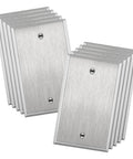 Heavy Duty Stainless Steel Blank Wall Plate 1 Gang 4.50 by 2.76 Inches, Corrosion Resistant UL Listed 430 Stainless, 10 Pack