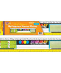 Reference Name Plates For Third Through Fifth Grade, 36 Pack Desktop Reference Cards With At A Glance Math And Language Arts Facts