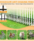 1.2 Inch Gap Animal Barrier Fence Panels No Dig Garden Fencing Kit Heavy Duty 3.75mm Wire Rustproof Outdoor Dog Fence