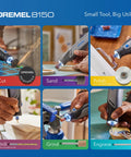 Cordless Rotary Tool Kit With Brushless Motor And LED Nose Cap For Precision Work, cutting, sanding, polishing, engraving