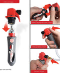 Lightweight AC Drain Gun With Flexible Hose For Condensate Lines, Clears HVAC Clogs Fast, Portable 3 Oz Air Powered Cleaner guide