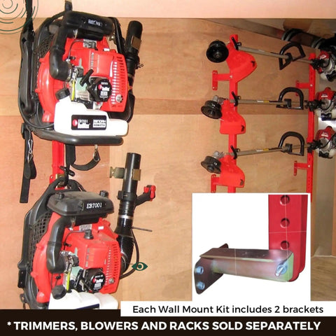 Wall Mount Kit For Enclosed Trailers With Trimmer Rack And Blower Holder Mounting Bracket Includes Hardware For Easy Installation And Secure Ready Access To Lawn Care Gear