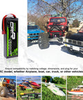 7.4V 5000mAh 50C 2S LiPo Battery Pack With Hard Case And Dean Style T Plug For RC Cars Like Bigfoot Axial Losi Slash Buggy