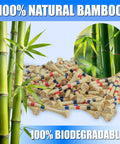 Premium Bamboo Golf Tees With 4-Prong Head, Two Sizes, natural bamboo background, eco-friendly focus, height mark stripes visible