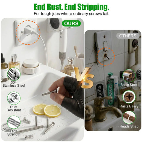 Comparison of Go-To Extra Long M4 Phillips Pan Head Machine Screws, 304 Stainless Steel, with various features and benefits.