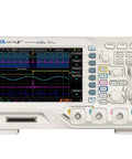 Front view of Monster Four Channel 100 MHz Digital Oscilloscope With 25 MHz Signal Source, displaying colorful waveforms.
