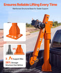Close-up of Heavy-Duty Pickup Truck Crane, 2200 Lb Load Capacity With 12V Electric Winch showcasing reinforced structural base.