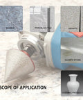 Diamond Beveling Chamfer Drill Bit For Tile Marble Granite Ceramic With Countersink Hole Saw attached to angle grinder