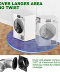 Image of Magnetic Dryer Vent Connector Kit With Quick Connect And Self Aligning Magnets showing flexible 2.6ft 4-inch duct.