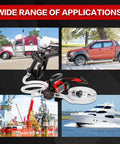 High Output Premium 12 Volt Electric Fuel Transfer Pump Moves 13 Gallons Per Minute With Straight Shooter Nozzle and durable hose for vehicles and machinery.