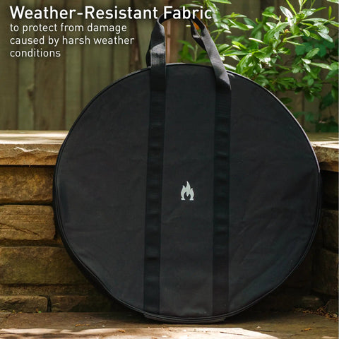Medium Heat Deflector Carry Bag For Bonfire Accessories Weather Resistant Protective Gear Case with handles outdoors