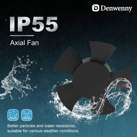 260CFM Crawl Space Ventilator Fan With Humidistat And Dehumidistat, 6.7 Inch Vent, IP55 High Airflow certification graphic