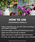 Multi Purpose Fungicide Spray Concentrate For Gardens Rainproof Protection Up To Two Weeks application instructions.