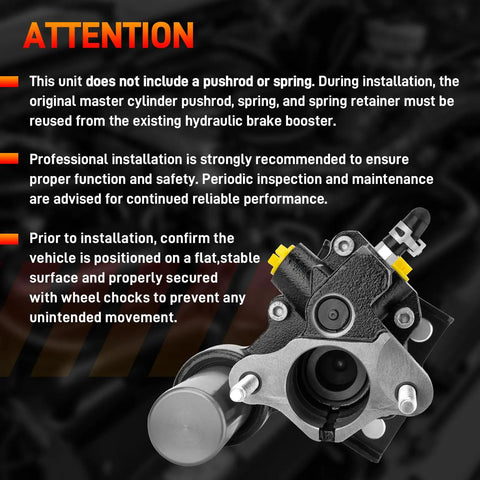 Hydraulic Power Brake Booster For Ram Trucks 2011-2018 Compatible With 2500 3500 4000 4500 5500 V8 Replacement close-up view