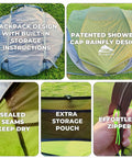 4 Person Easy Pop Up Tent With Automatic Setup No Fuss Waterproof Family Camping Tent With Skylight And Removable Rainfly