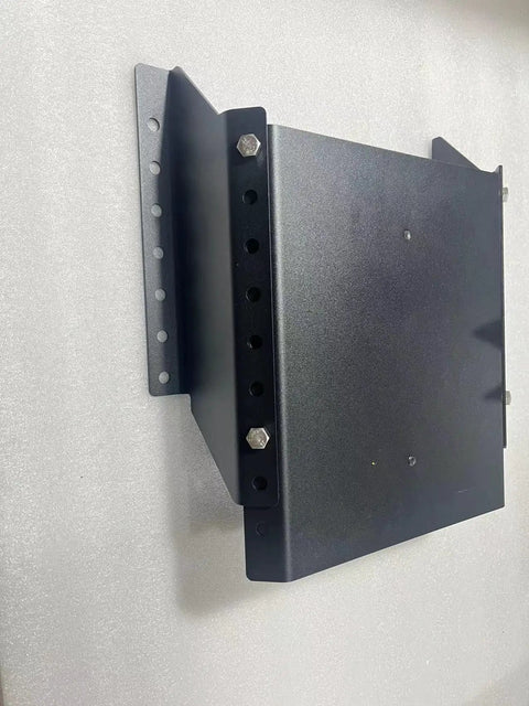 Adjustable Four Inch Setback Jack Plate For Outboard Engines Up To Thirty Five Horsepower with stainless steel hardware, side view.