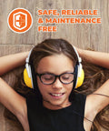 Girl lying on wood floor, headphones on, enjoying Radiant Floor Heating Mat For Tile And Stone 120V, 15 Sq Ft Coverage, 1.5x10 Mat. Safe, reliable & maintenance free overlay.