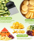 JAYVAR crinkle cutter with black handle and stainless steel blades for crinkle-cut potatoes and vegetables
