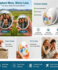 Handheld Convex Mirror Set Portable Shatter Resistant Lens for wide angle photos, 7.5cm and 9.5cm, ideal for easy travel.