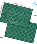A5 cutting mat from Pro Grade 20Pcs Gunpla Model Tools Kit for easy assembly and repair, showing front and back side details.